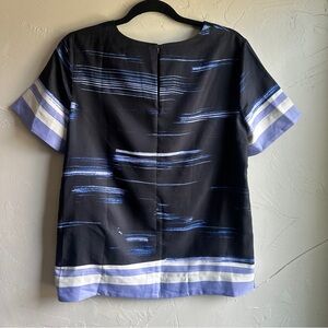 Banana Republic Women’s Box Cut Blouse in Dark Blue Relaxed Fit Hip Length Sz‎ S